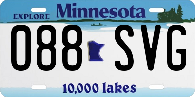 MN license plate 088SVG