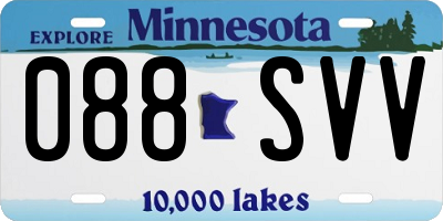 MN license plate 088SVV