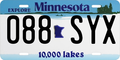 MN license plate 088SYX