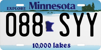 MN license plate 088SYY
