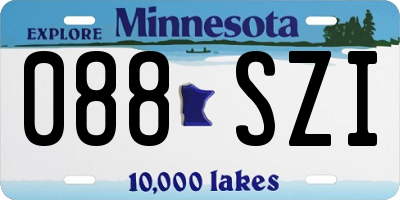 MN license plate 088SZI