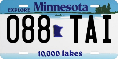 MN license plate 088TAI
