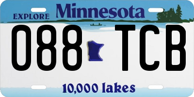 MN license plate 088TCB