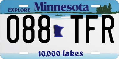 MN license plate 088TFR