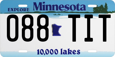 MN license plate 088TIT
