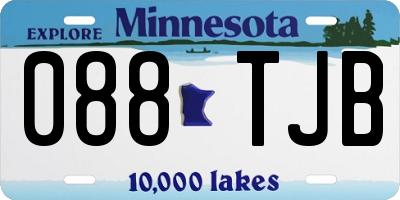 MN license plate 088TJB