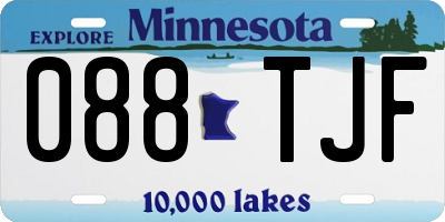 MN license plate 088TJF