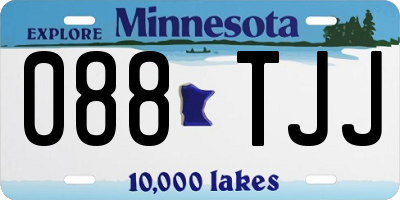 MN license plate 088TJJ