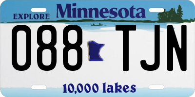 MN license plate 088TJN