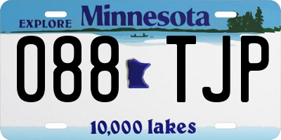 MN license plate 088TJP