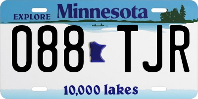 MN license plate 088TJR