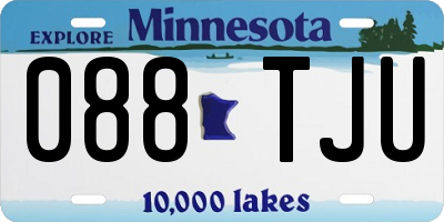MN license plate 088TJU