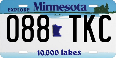 MN license plate 088TKC