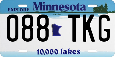 MN license plate 088TKG