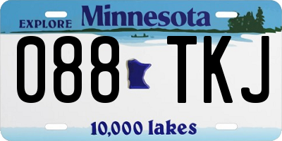 MN license plate 088TKJ