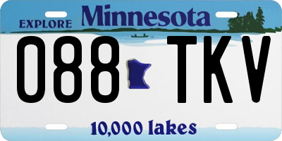 MN license plate 088TKV
