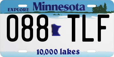 MN license plate 088TLF