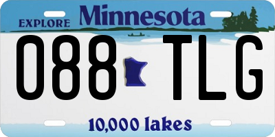 MN license plate 088TLG