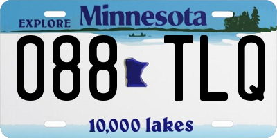 MN license plate 088TLQ