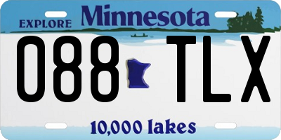 MN license plate 088TLX