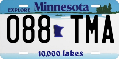 MN license plate 088TMA