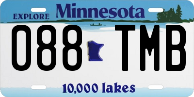 MN license plate 088TMB