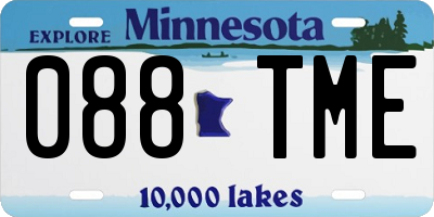 MN license plate 088TME