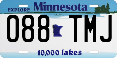 MN license plate 088TMJ