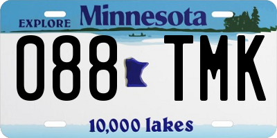 MN license plate 088TMK