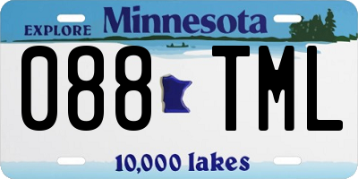 MN license plate 088TML