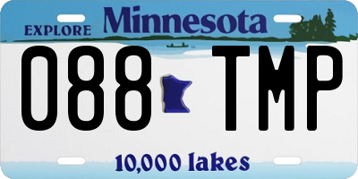 MN license plate 088TMP