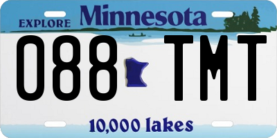 MN license plate 088TMT