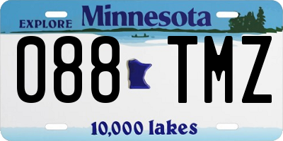 MN license plate 088TMZ