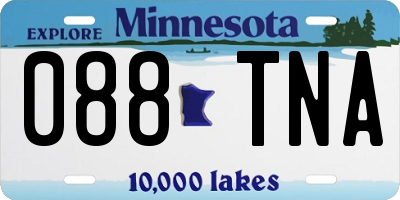 MN license plate 088TNA