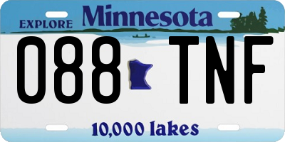 MN license plate 088TNF