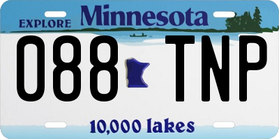 MN license plate 088TNP