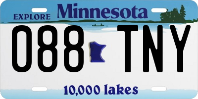 MN license plate 088TNY