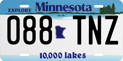 MN license plate 088TNZ