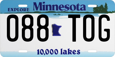 MN license plate 088TOG