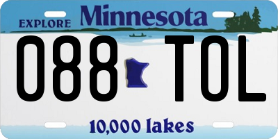 MN license plate 088TOL