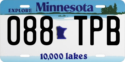 MN license plate 088TPB