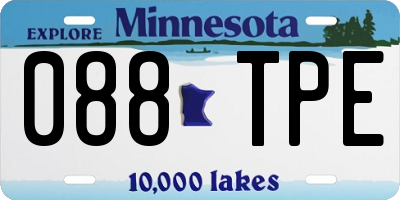 MN license plate 088TPE