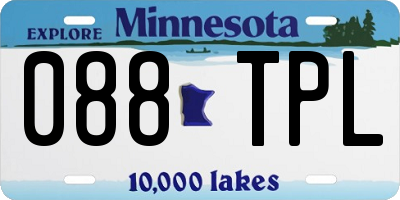 MN license plate 088TPL