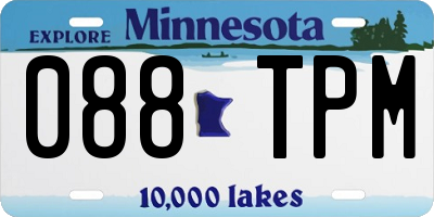 MN license plate 088TPM