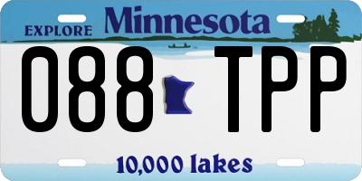 MN license plate 088TPP