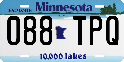 MN license plate 088TPQ