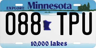 MN license plate 088TPU