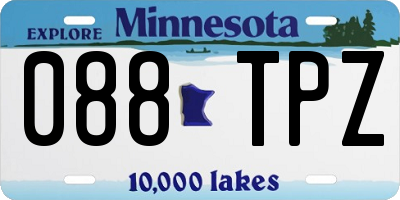 MN license plate 088TPZ
