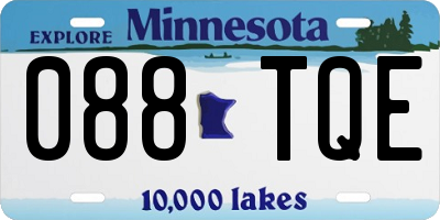 MN license plate 088TQE
