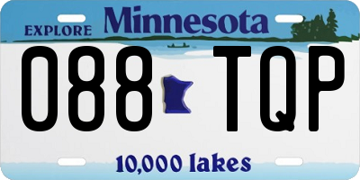 MN license plate 088TQP